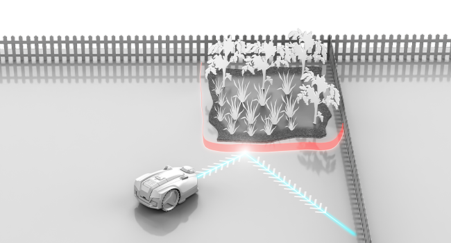 sensors from the robotic lawnmower